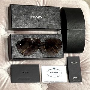 Prada Aviator Sunglasses SPR 530 Brown